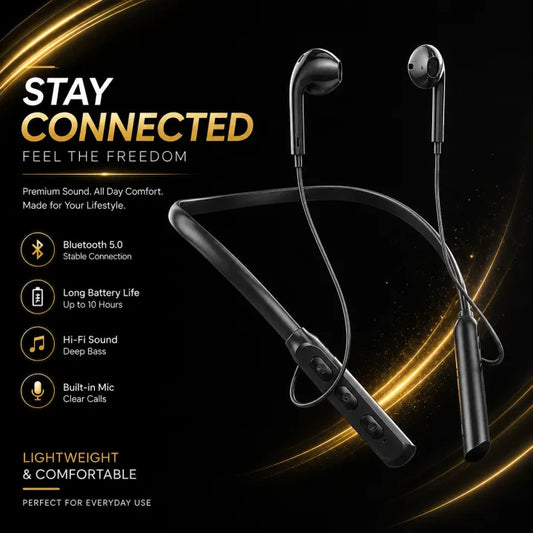 Wireless Bluetooth Neckband Earphones